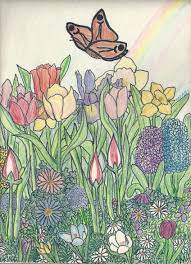 Coloured Pencil And Crayon Drawing By Me When I Was About 16 Ideas For Flowers Were Taken From My Gardening Book Crayon Drawings Drawings Drawing Inspiration