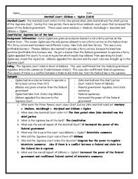 How does a limited government icivics worksheet answer key go about dealing with this? Gibbons V Ogden Marshall Court Case Worksheet With Answer Key Tpt
