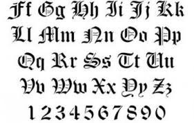 Cool Tattoos Fonts For Numbers Nail Art Tattoo English Calligraphy Lettering Fonts Lettering Alphabet