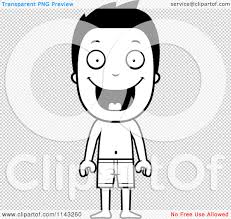 Go green and color online this musa wearing swimsuit coloring page. Cartoon Clipart Of A Black And White Happy Summer Boy Wearing Swim Trunks Vector Outlined Coloring Page By Cory Thoman 1143260