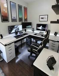 Arbeitsplatz Pc Arbeiten Bildschirm Tastatur Maus Bester Schreibtisch Haus Gamer Zimmer