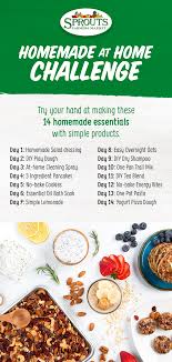 14 Day Homemade At Home Challenge Sprouts Farmers Market Recipe Recipes Food Cooking Recipes