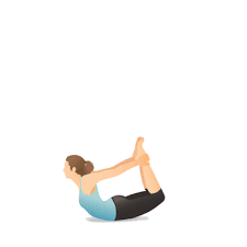 Yoga Pose Bow Yoga Illustration Yoga Poses Yoga Cartoon