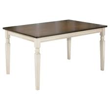 This simply and elegantly designed dining table will transform your diningâ spaceâ and impress your guests! Whitesburg Rectangular Dining Room Table Wood Brown Cottage White Signature Design By Ashley Target