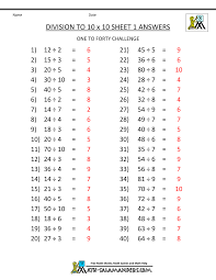 The quiz has ten problems: Printable Division Worksheets 3rd Grade