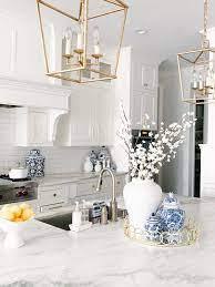 Blue And White Kitchen Brass Darlana Lantern Pendant Island Lights Chinoiserie Kitchen Accessories Decor White Kitchen Accessories Kitchen Countertop Decor