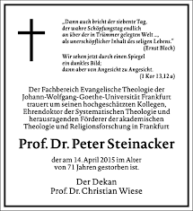 There are already 133 genealogy profiles with the steinacker surname on geni. Traueranzeigen Von Peter Steinacker Frankfurter Allgemeine Lebenswege