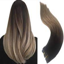 See more ideas about hair styles, balayage hair, ombre hair. Amazon Com Remy Clip In Hair Extensions Brown Balayage 7pcs 70g 18 Hightlighted Ash Brown Ombre Hair Extensions Clip In Human Hair Beauty