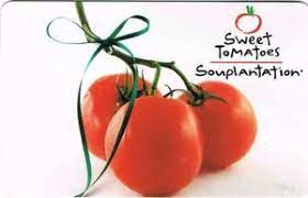 Are you looking for sweet tomatoes gift card promotion? Gift Card Tomatoes Souplantation Sweet Tomatoes United States Of America Souplantation Sweet Tomatoes Col Us Soup 008