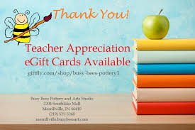 Send a gift digitally to your friends and family. Teacher Appreciation Cards Available From Busy Bees Panoramanow Entertainment News