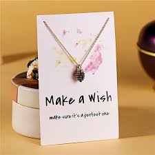 Get inspired by 153 professionally designed jewelry business cards templates. Ailodo Wish Card Necklace For Women Girls Gold Color Long Chain Statement Pendant Necklace Make A Wish Fashion Jewelry Ld244 Buy At The Price Of 0 99 In Aliexpress Com Imall Com