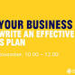 How to write an effective business plan workshop event image