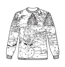 Free t shirt coloring page. Free Ugly Christmas Sweater Coloring Page Coloring Pages Name Responsible