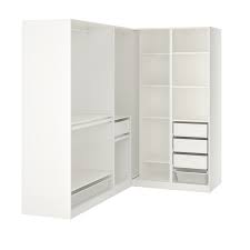 In those cases, a corner wardrobe is the best option since it'll be both practical and add a visual in a corner. Pax Corner Wardrobe White 210 160x201 Cm Ikea