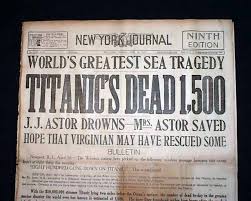 Pin By Rare Early Newspapers On The Titanic Sinks Titanic History Historical Newspaper Titanic