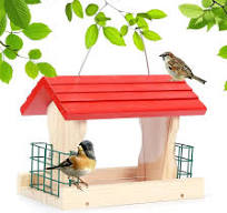Amazon.com: MIXXIDEA Comedero de madera para pájaros de ...