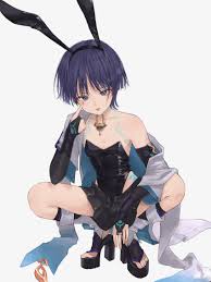yamabuki (yamabuki xxxxx), scaramouche (genshin impact), wanderer (genshin  impact), genshin impact, absurdres, commentary, highres, symbol-only  commentary, 1boy, adapted costume, akanbe, animal ears, black bridal  gauntlets, black footwear, black ...