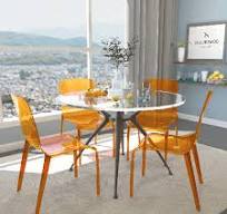 Acrylic Orange Kitchen & Dining Chairs You'll Love | Wayfair