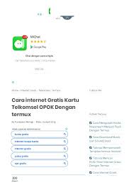 Pada kesempatan kali ini themenetwork.net akan mengulas bagaimana caranya agar paket data kita tidak terpotong atau tanpa menggunakan paket. Cara Internet Gratis Kartu Telkomsel Opok Dengan Termux Kumpulan Remaja Pdfcoffee Com