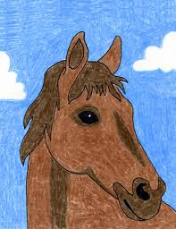 Mark off the width and height of the picture. How To Draw A Horse Head Art Projects For Kids