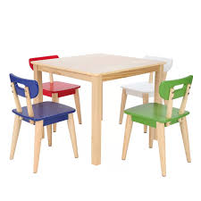 Niamh Mid Century Kids 5 Piece Square Table And Chair Set En 2020