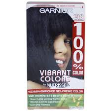 Garnier 100 Color Vitamin Enriched Gel Creme Color No 210 Blue Black This Is An Amazon Affiliate Link Click On The Image For Addi Hair Color Blue Dark Blue Hair Creme Color
