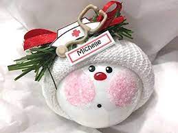 Amazon Com Nurse Ornament Christmas Stethoscope Nurse Hat Hand Painted Handmade Personalized An Christmas Gifts For Nurses Christmas Craft Kit Nurse Christmas