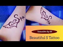 How To Make Beautiful S Letter Tattoo Youtube Tattoo Lettering Tattoos Letter Tattoos On Hand