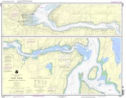 Noaa Chart 18457 Puget Sound Hammersley Inlet To Shelton