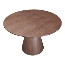 Dining table with one 18 leaf. Otago Dining Table Round Walnut Products Moe S Wholesale