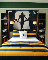 Check out our sports themed room selection for the very best in unique or custom, handmade pieces from our wall décor shops. Sports Themed Room This Is How We Do A Football Inspired Bedroom Decor Atmosphere Ideas Dance Sport Decorations Bills Sports Themed Man Cave Rooms Soccer Basketball Decorating Apppie Org