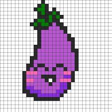 Perler Eggplant Kandi Patterns Cross Stitch Patterns Perler Patterns