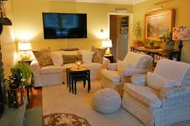 People should be able to comfortably talk to each other without straining their necks or shouting. Mountainmama Dealing With Awkward Room Layouts