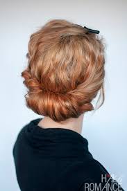 If you're after an updo, a half bun or low bun are cute, neat styles that don't put too much pressure on your scalp or take forever in the. Curly Hairstyle Tutorial Rolled Headband Updo Hair Romance