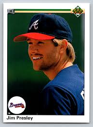 1990 Upper Deck #760 Jim Presley Atlanta Braves Baseball Card