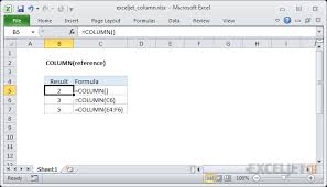 How To Use The Excel Column Function Exceljet