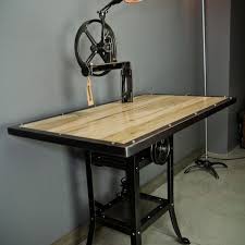 Repurposed Bandsaw Study Desk Backcountry Steel Antique Tools Art Furniture Repurposed