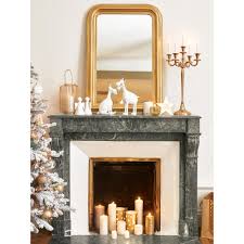 Espejo Celeste Oro 95x65 Maisons Du Monde Diy Christmas Fireplace Christmas Fireplace Decor