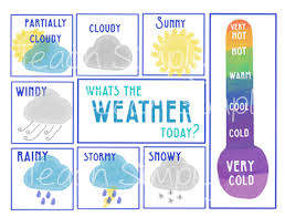 Weather Chart For Circle Time Daily Use