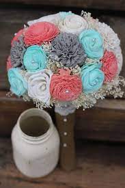 Hiiarug handmade wedding bouquets, artificial peony rose artificial flower bouquet bride bridesmaid holding flower (pink). This Listing Features A Bouquet Featuring Shell Flowers Roses Mums Carnations And Garde Coral Wedding Flowers Rustic Wedding Flowers Wedding Bridal Bouquets
