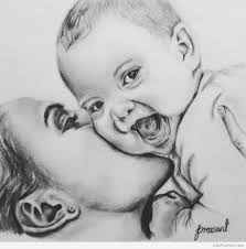 Pencil drawing mother art child stock illustrations. Baby Pencil Sketch Drawing Max Installer