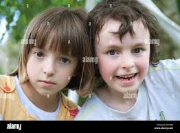 Brother and two sisters hi-res stock photography and images