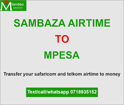 The sambaza airtel credit service. Sambaza Airtime To Convert Safaricom Airtime To Mpesa Facebook