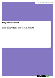 Biogenetische grundregel, von ernst haeckel (1866), basierend auf k.e. Die Biogenetische Grundregel Grin