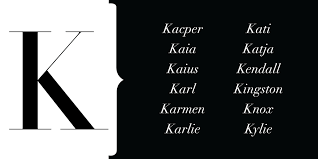 English Girl Names Starting With K