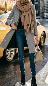 45 Women Scarf Outfit For Winter Fashion Glitterous Net Stylish Winter Coats Casual Chic Outfit Fall Fashion Coats
