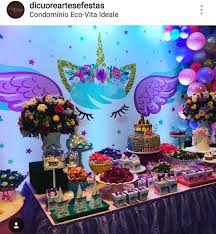Magical Unicorn Theme Birthday Party Dessert Table And Decor Birthday Parties Unicorn Birthday Parties Birthday Party Desserts