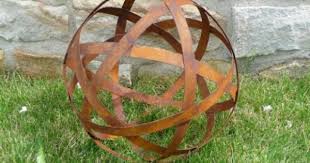 Deko Kugel Metall Edelrost O 30 Cm Dm10015 Amazon De Garten Blumen Fur Garten Edelrost Deko