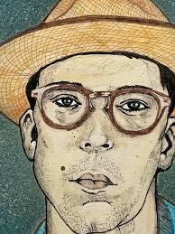Who Am I to Say?, Portraiit of Justin Townes Earle, Watercolor, &ink