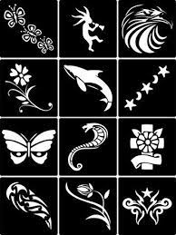 Temporary Tattoo Stencils Set 05 Tattoo Stencils Glitter Tattoo Stencils Temporary Tattoo